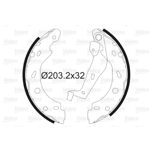 Sada brzdových čeľustí VALEO 564013