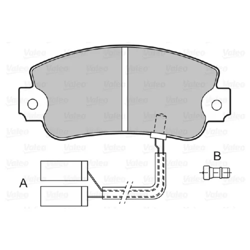 Sada brzdových platničiek kotúčovej brzdy 598091 /VALEO/ - obr. 1