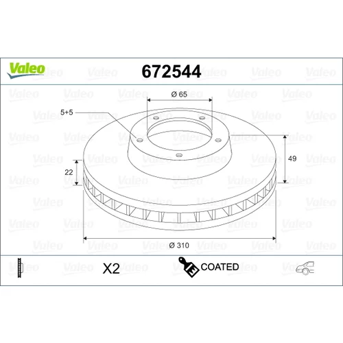 Brzdový kotúč 672544 /VALEO/