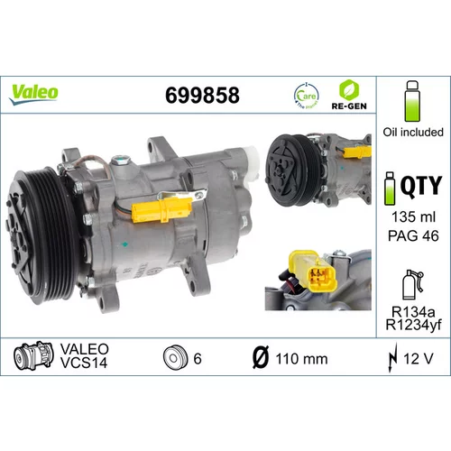 Kompresor klimatizácie VALEO 699858