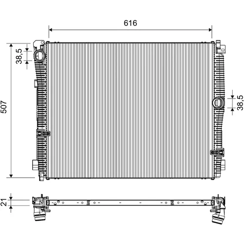 Chladič motora VALEO 701636