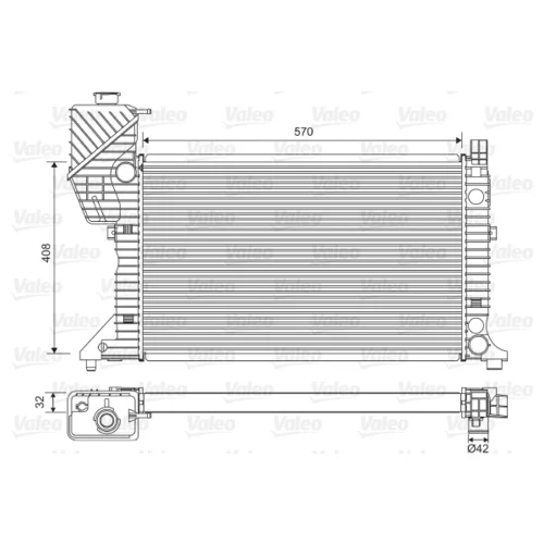 Chladič motora VALEO 730229