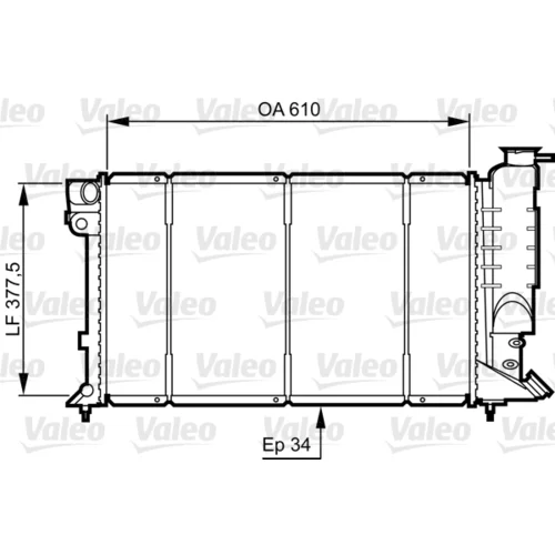 Chladič motora VALEO 730507