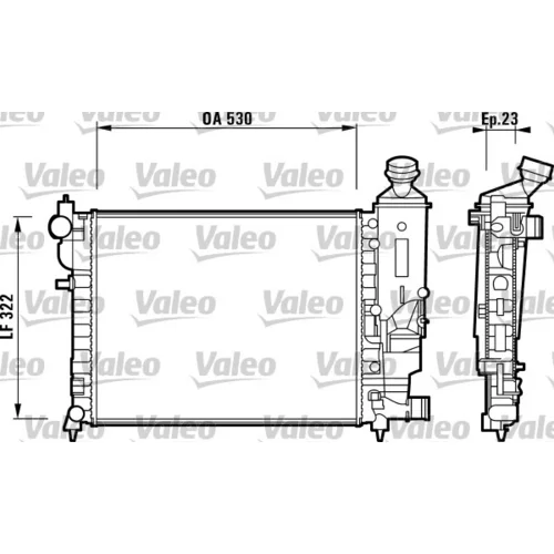Chladič motora 732882 /VALEO/