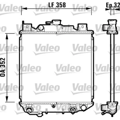 Chladič motora VALEO 734203