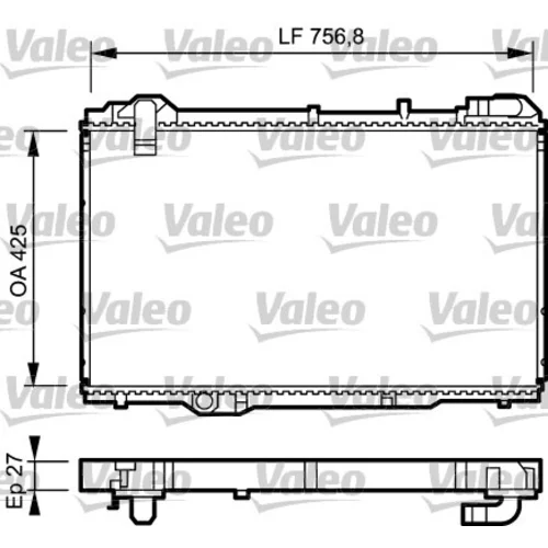 Chladič motora VALEO 734285