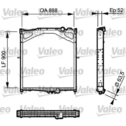 Chladič motora VALEO 734300