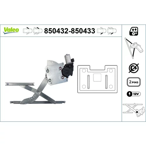 Mechanizmus zdvíhania okna VALEO 850432