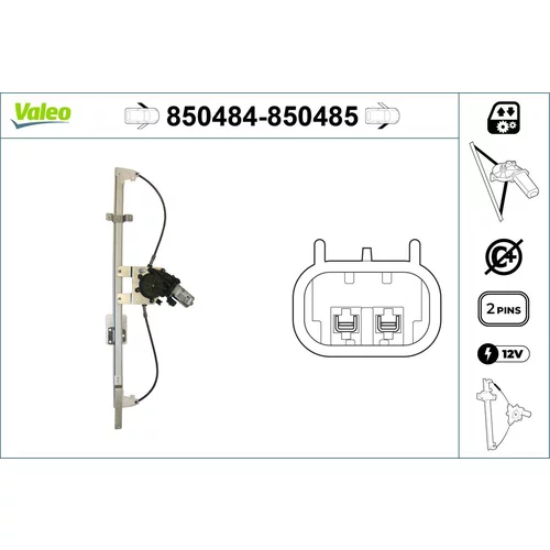 Mechanizmus zdvíhania okna VALEO 850484