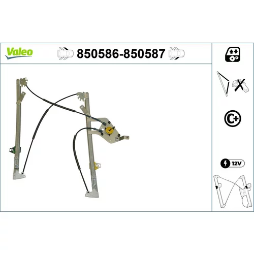Mechanizmus zdvíhania okna VALEO 850586
