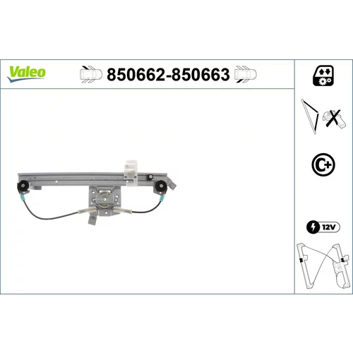 Mechanizmus zdvíhania okna VALEO 850662