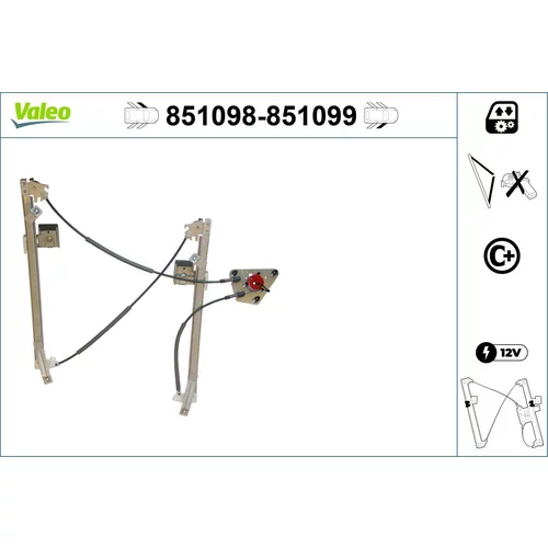 Mechanizmus zdvíhania okna VALEO 851098