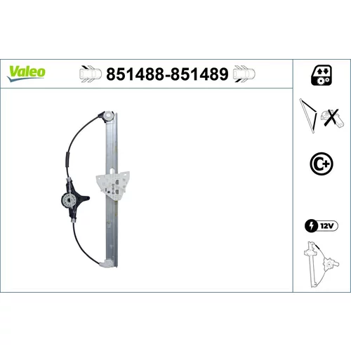 Mechanizmus zdvíhania okna VALEO 851488