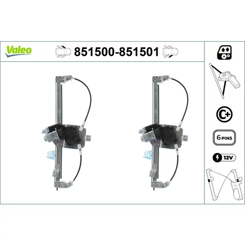Mechanizmus zdvíhania okna VALEO 851500