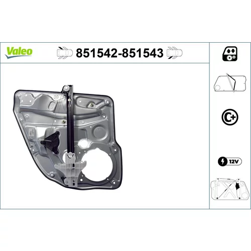 Mechanizmus zdvíhania okna VALEO 851542