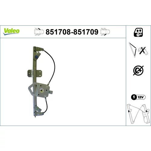 Mechanizmus zdvíhania okna VALEO 851708