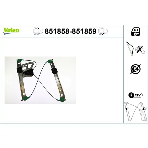 Mechanizmus zdvíhania okna VALEO 851858