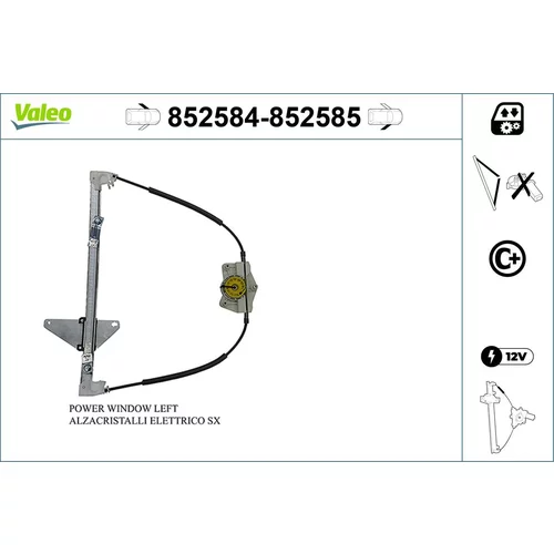 Mechanizmus zdvíhania okna VALEO 852584