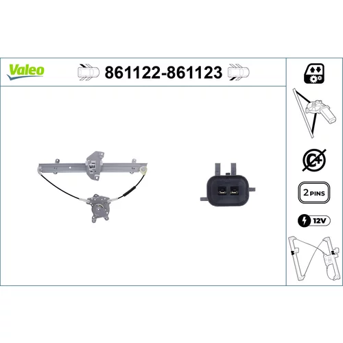 Mechanizmus zdvíhania okna VALEO 861123