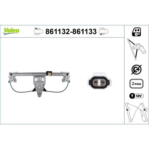 Mechanizmus zdvíhania okna VALEO 861132