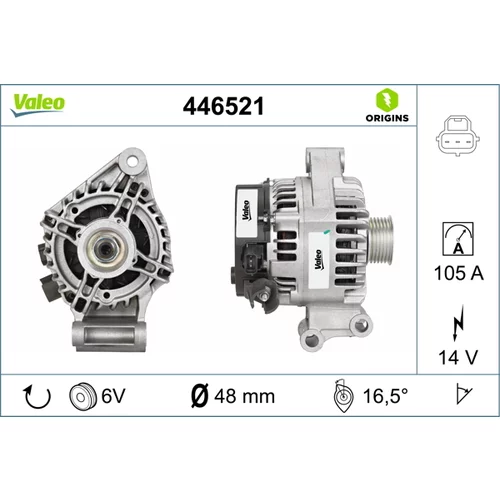 Alternátor VALEO 446521