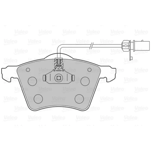 Sada brzdových platničiek kotúčovej brzdy 598801 /VALEO/ - obr. 1