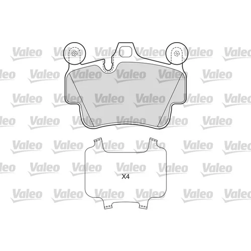 Sada brzdových platničiek kotúčovej brzdy VALEO 601672