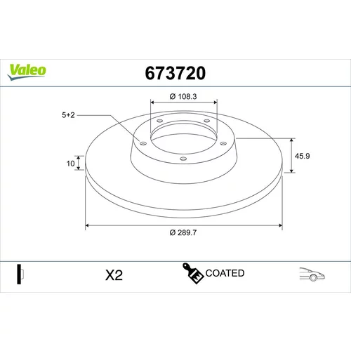 Brzdový kotúč 673720 /VALEO/