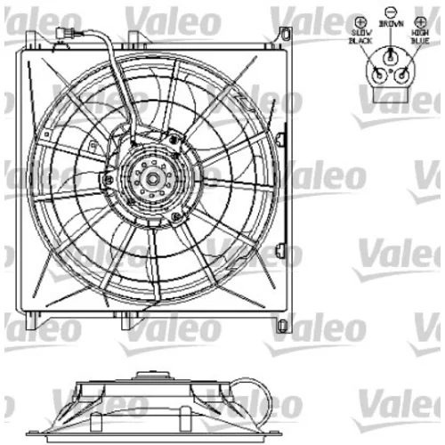 Ventilátor chladenia motora VALEO 696123