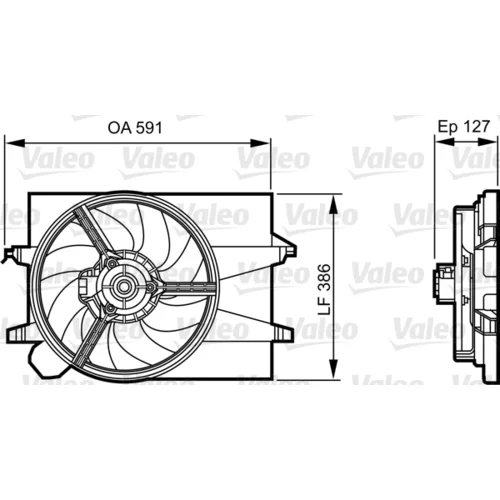 Ventilátor chladenia motora VALEO 696278