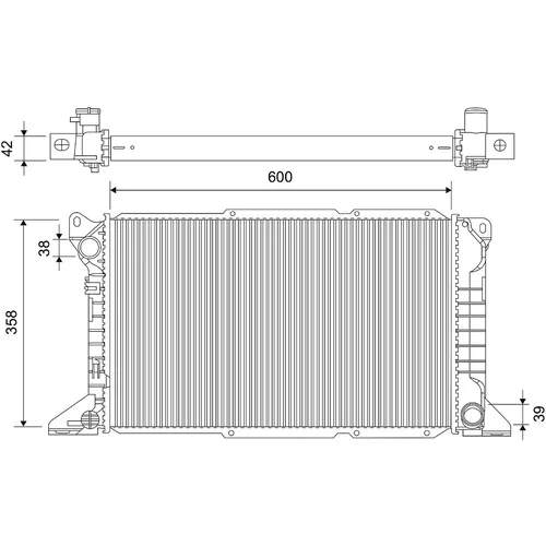 Chladič motora VALEO 701758