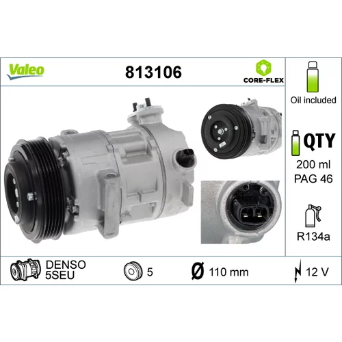 Kompresor klimatizácie 813106 /VALEO/