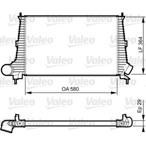 Chladič plniaceho vzduchu VALEO 817276