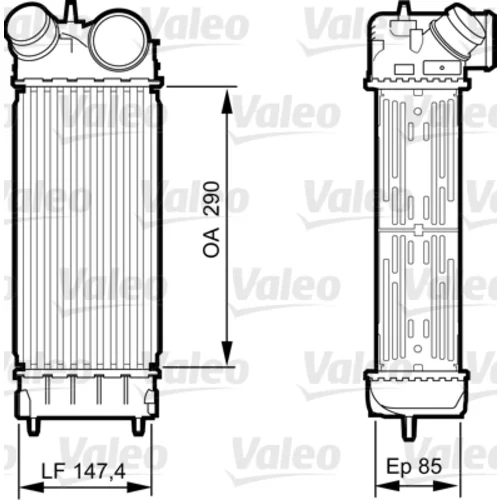 Chladič plniaceho vzduchu 818241 /VALEO/