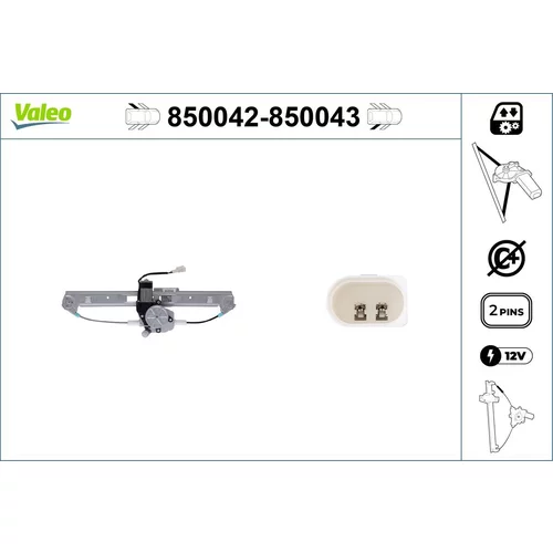 Mechanizmus zdvíhania okna VALEO 850042