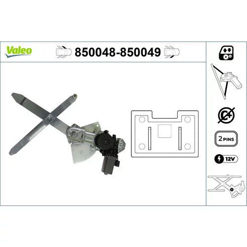 Mechanizmus zdvíhania okna VALEO 850048