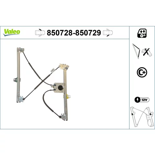 Mechanizmus zdvíhania okna VALEO 850728