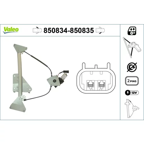 Mechanizmus zdvíhania okna VALEO 850834