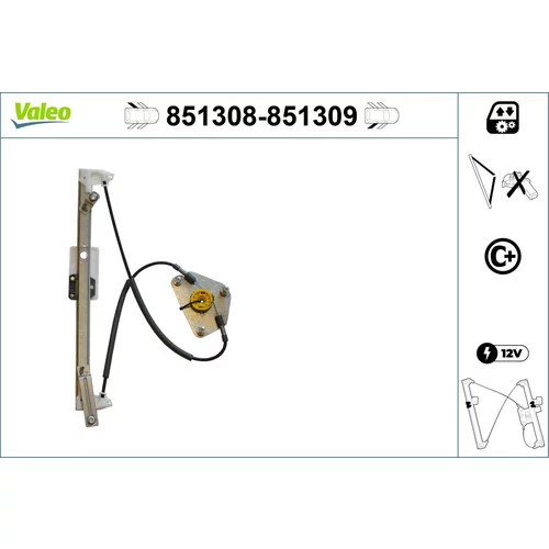 Mechanizmus zdvíhania okna VALEO 851308
