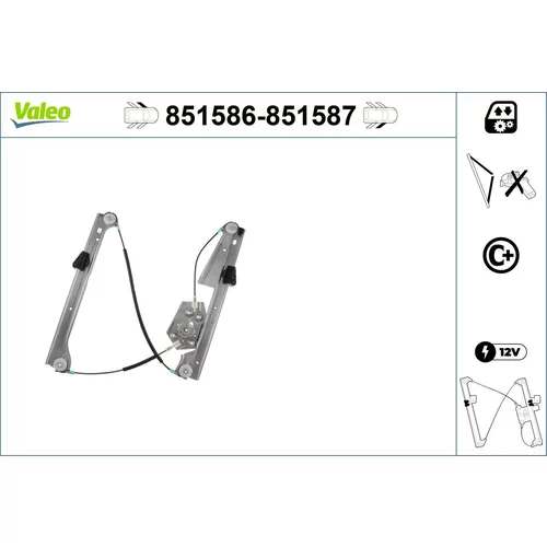 Mechanizmus zdvíhania okna VALEO 851586