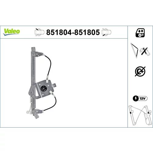 Mechanizmus zdvíhania okna VALEO 851804
