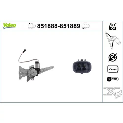 Mechanizmus zdvíhania okna VALEO 851888
