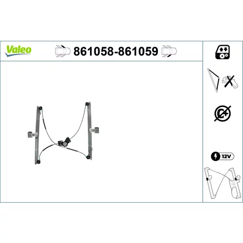 Mechanizmus zdvíhania okna VALEO 861059