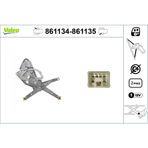 Mechanizmus zdvíhania okna VALEO 861135