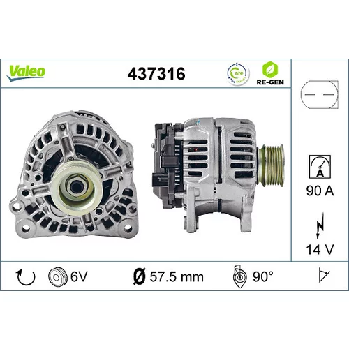 Alternátor VALEO 437316
