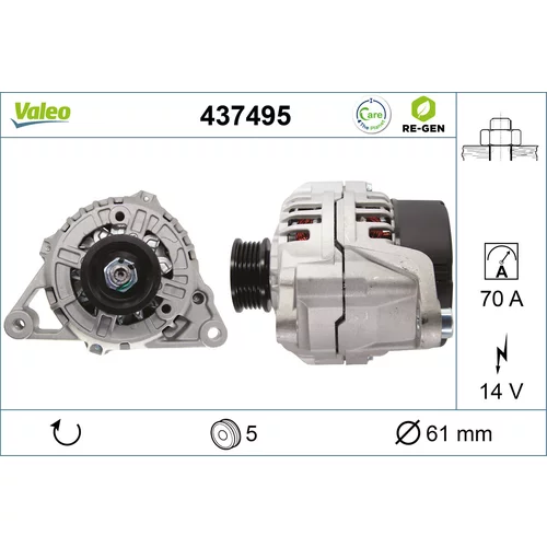 Alternátor VALEO 437495