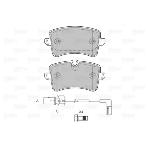 Sada brzdových platničiek kotúčovej brzdy 601325 /VALEO/ - obr. 1