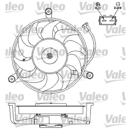 Ventilátor chladenia motora VALEO 696043