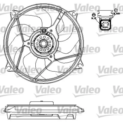 Ventilátor chladenia motora VALEO 696135