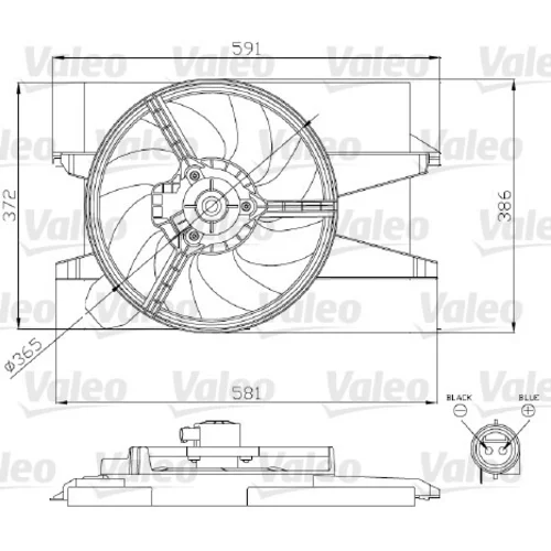 Ventilátor chladenia motora VALEO 696276